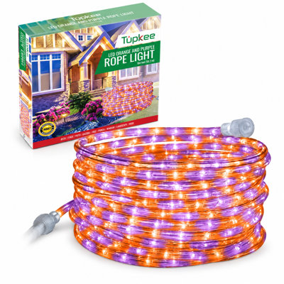 Tupkee LED Rope Light Purple - For Indoor And Outdoor Use, 24 Feet (7.3 M) - 10MM Diameter - 144 LED Long Life Bulbs Rope Tube Lights