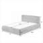 Lit plateforme tapissier rembourré en chenille, aucun sommier requis, beige chaud, 86,6 x 57 po pour le salon et l’appartement