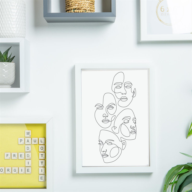 Photo Frames with A5 Mount - A4 (8" x 12") - Grey/White
