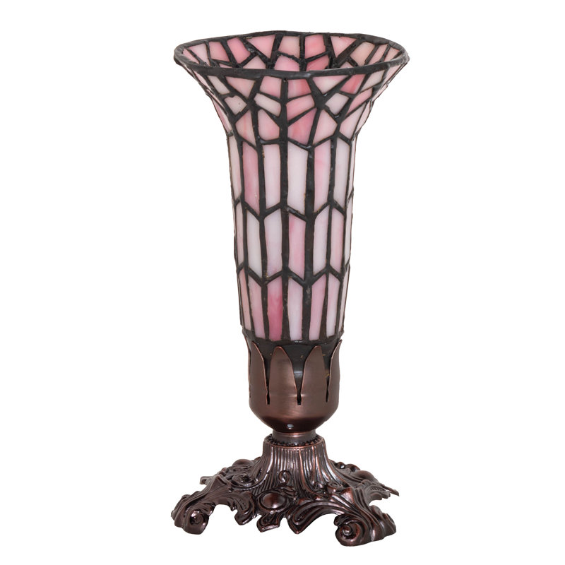 Lampe d'appoint style victorien 8 po, Rose / blanc