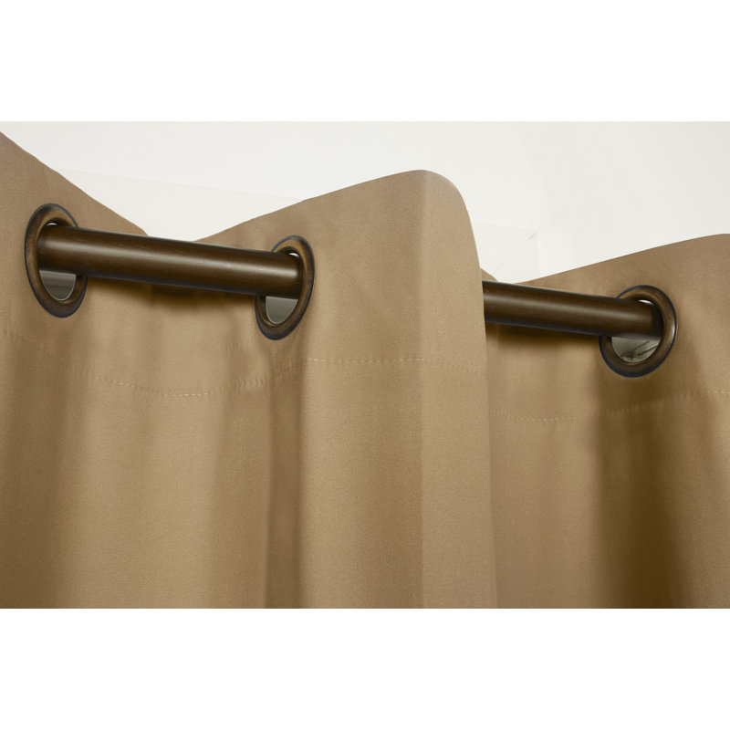 Panneau de rideau simple occultant et isolant avec œillets Rhine, Taupe, L 40 po x L 84 po