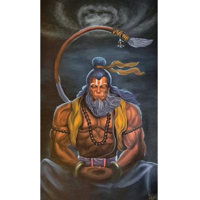 Lord Hanuman | Acrylic On Canvas | Akshita Makhija | For Wall Décor