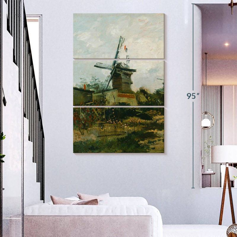 Lilie Windmills On Montmartre, 74" H x 48" W