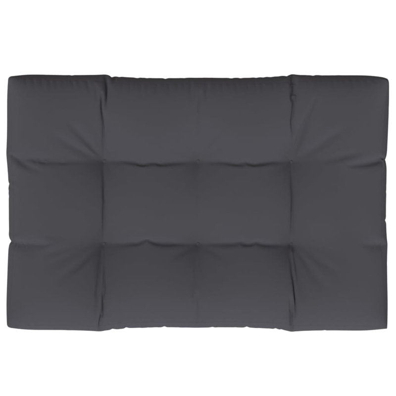 Coussin de siège d'extérieur 100% polyester 47,2 po x 31,5 po Pallet Cushion, H 31,5 po x l 47,2 po x P 3,9 po, Anthracite