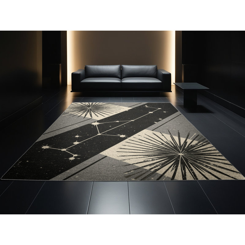 Tapis doux et moelleux moderne et contemporain Howell, 4 x 6