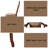  9-ps Formal Dining Table Set Kitchen Furniture Set Include 1 Extendable Dining Table, 6 Side Chairs And 2 Arm Chairs, Set For 8 Persons-103567738