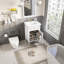 Single Bathroom Vanity with @Solid + Manufactured Top
