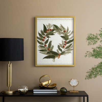 «Christmas Holiday Art» CECLXV, reproduction d'art encadrée - bois massif