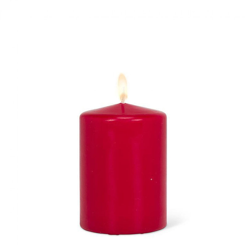 Classic Candle, 4" x 2.75" Pillar, Red