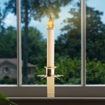 Unscented Flameless Candle with Brass Holder