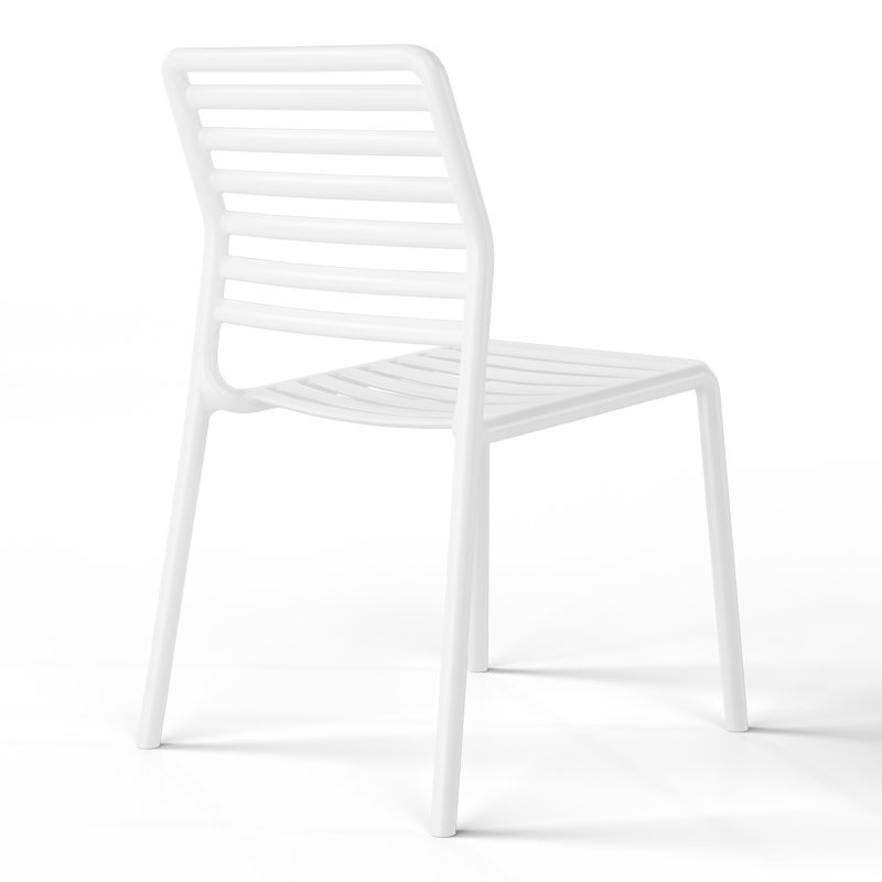 Chaise d'appoint de salle à manger Delron, Blanc