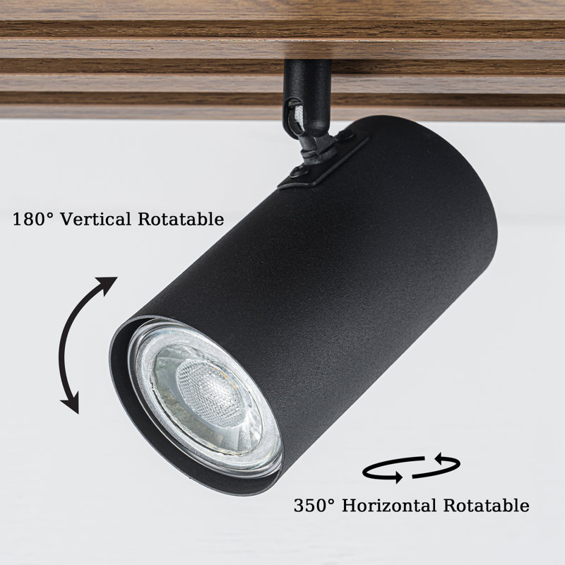 5-Light Track Light Kit With Rotatable Heads, Black