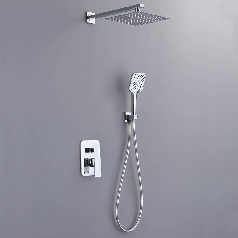Système de douche complet avec valve brute, Chrome