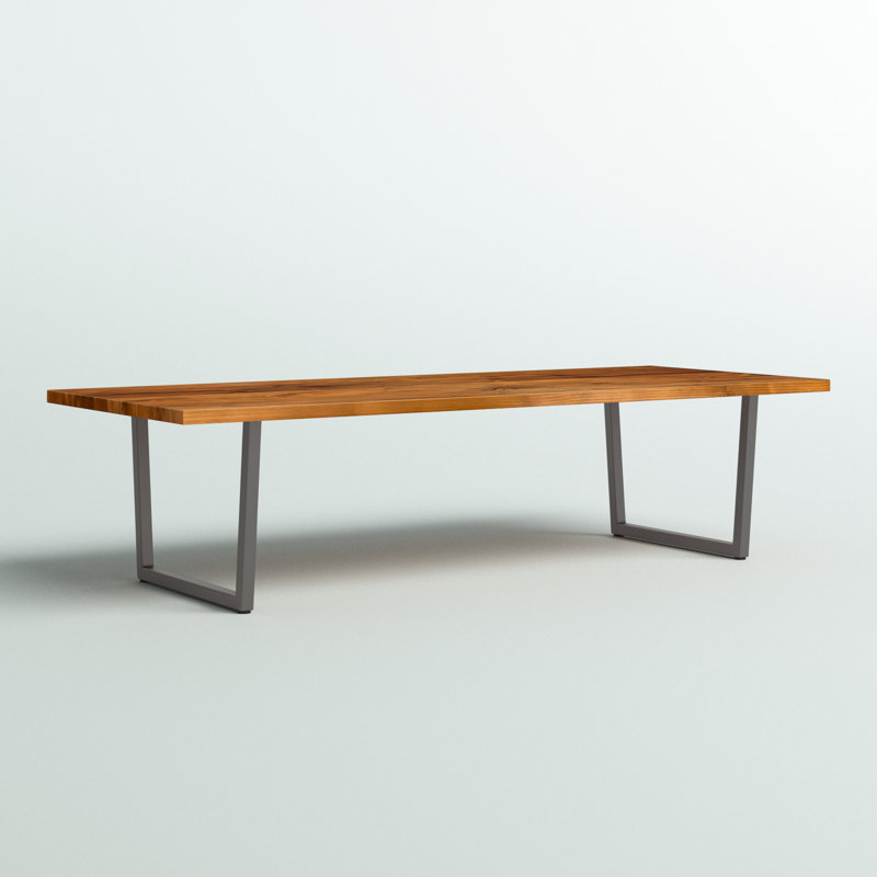 Table rectangulaire en bois massif Clifton, H 30 po x L 120 po x l 48 po, Bourbon