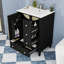 Meuble-lavabo contemporain avec lavabo en céramique, support de porte double couche et charnières à fermeture en douceur-1999492204