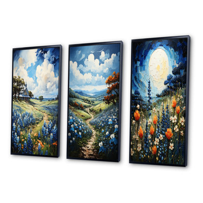 " Blue Bonnets Texan Blues " 3 - Pieces