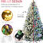 Arbre de 7,5 pi avec 1149 branches, 550 blanc chaud, moelleux, arbre de Noël artificiel Holiday Delight, lumières DEL colorées, feuilles floquées, décoration de base stable