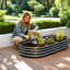 Ensemble de 2 grandes jardinières, jardin extérieur moderne en acier galvanisé 6 x 3 x 1 pi