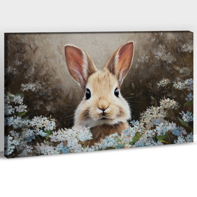  Reproduction d'art de lapin de Pâques au printemps, décoration murale de lapin de Pâques au printemps, décorations murales de fleurs de lapin et de printemps, impressions de Pâques pour le salon, la chambre d'enfant, la chambre de bébé, la chambre de bébé