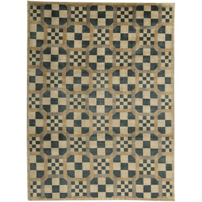 Himalayan Hand Knotted Wool Geometric Area Rug
