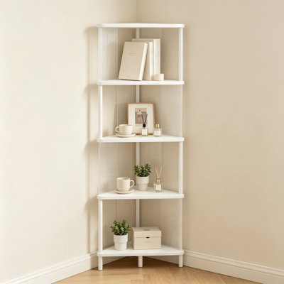 127.5 cm H x 30 cm W Corner Bookcase