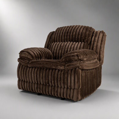Luxueux fauteuil inclinable manuel en velours côtelé, parfait pour le confort et la détente dans tout espace de vie