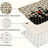 Black White Love Bow Kitchen Mat 3 Pc Set for Kitchen & Entryway