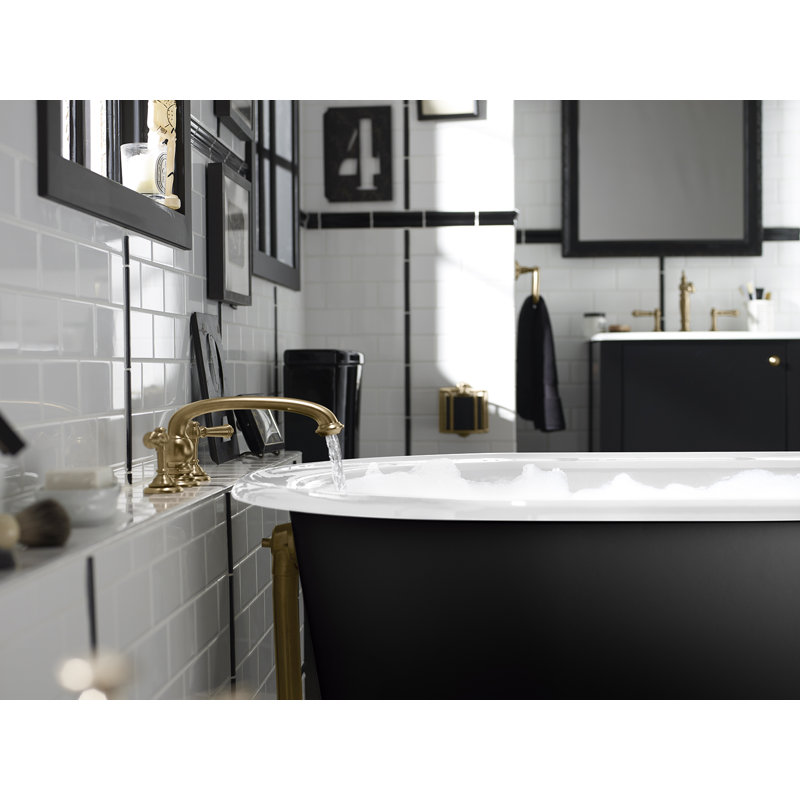 Clearflo Leg Tub Drain with Overflow, Vibrant Brushed Moderne Brass