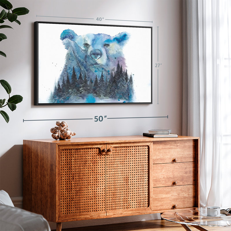" Forest Bear Illustration ", 27" H x 40" W