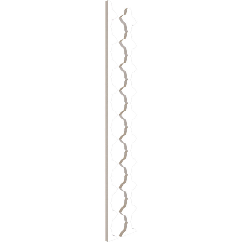 Ensemble de panneau mural à lattes réglables en PVC Pandora, H 47 po x l 4,62 po x P 0,75 po