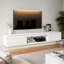 Meuble télé moderne flottant avec rangement mural de 63 po pour meuble télé de 70 po ou moins-907919343