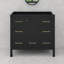 Meuble-lavabo 36 po avec structure en bois massif et 5 tiroirs-1220985554