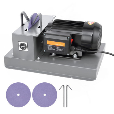 Lawn Mower Blade Sharpener, 2/3HP 500W Lawnmower Blade Grinder With 7-Inch Ceramic Grinding Wheel, Powerful Bench Mower Sharpening Machine For High/Low Lift Blades, Gator Blades, Flat Blades