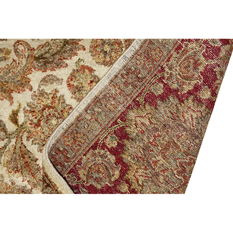Wool Oriental Area Rug in Ivory/Rust