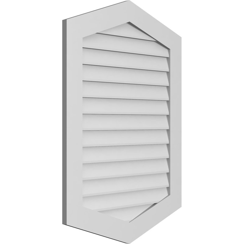 Ventilé vertical à pignon vertical 4/12 po, H 42 po x l 30 po x P 1 po