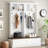 Farmhouse 4-In-1 Hall Tree With Wood Grain Bench - 2 Drawers & Coat Rack For Entryway-2073761249