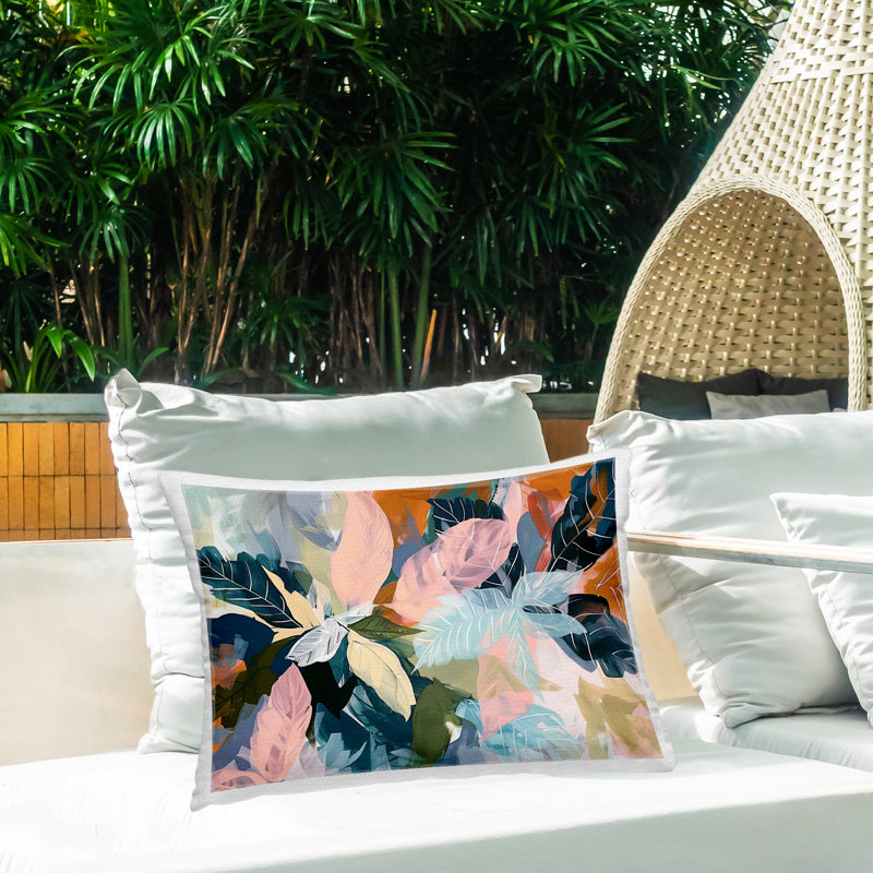 Coussin Boho Modern Petals, Feuilles 1