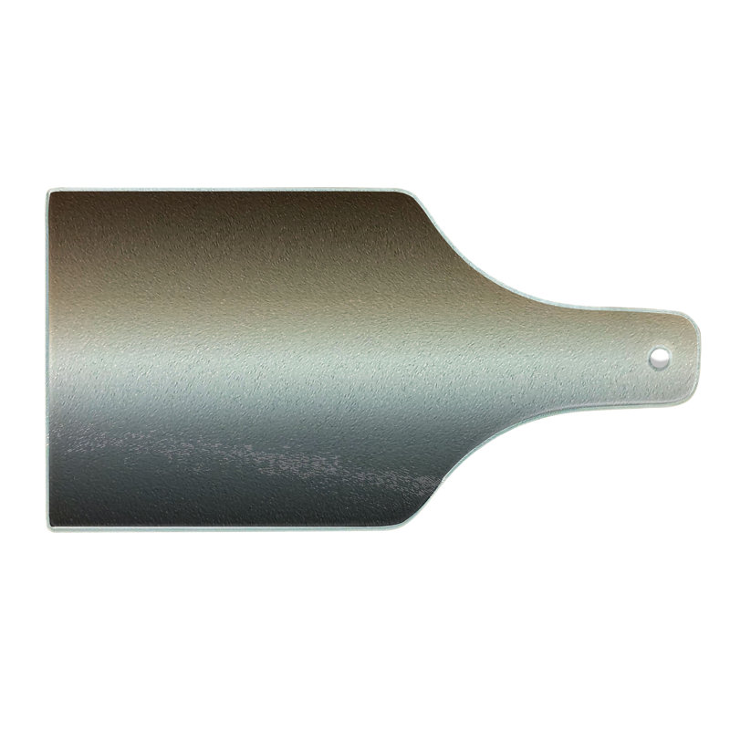 Brown and Grey Ombre Tempered Glass Rectangular Cutting Board