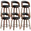 Tabouret de comptoir pivotant confortable avec pieds en bois massif durable-120285790-120285792