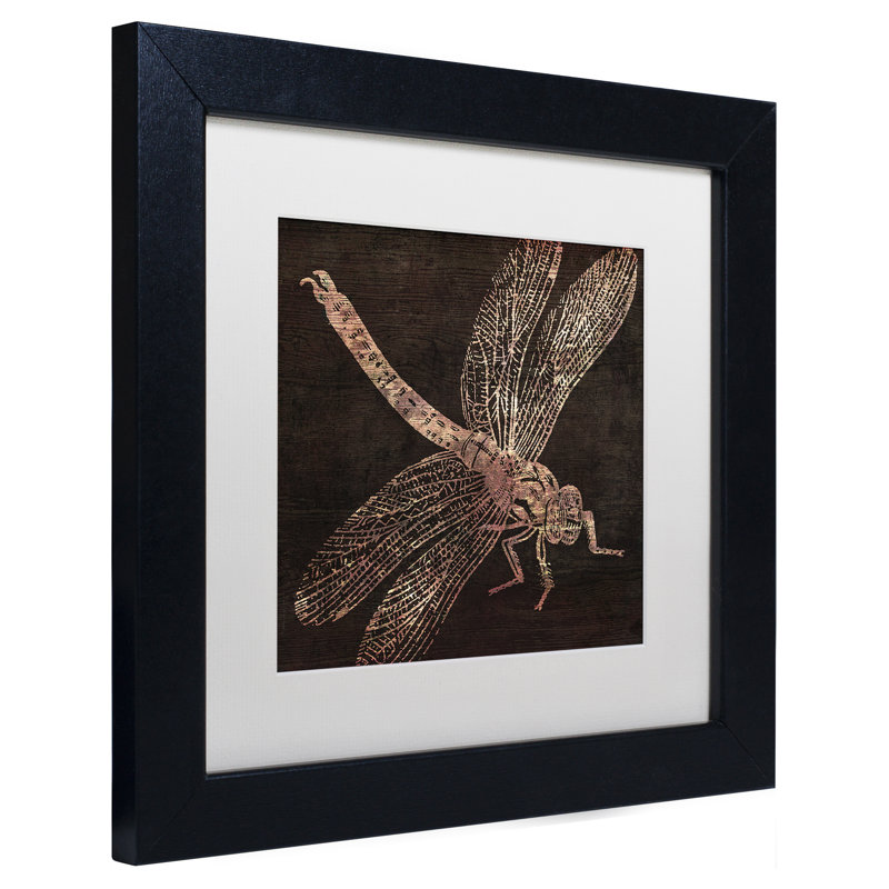 «Dragonfly» par Jadaya, impression encadrée, H 11 po x l 14 po x P 0,5 po, Blanc