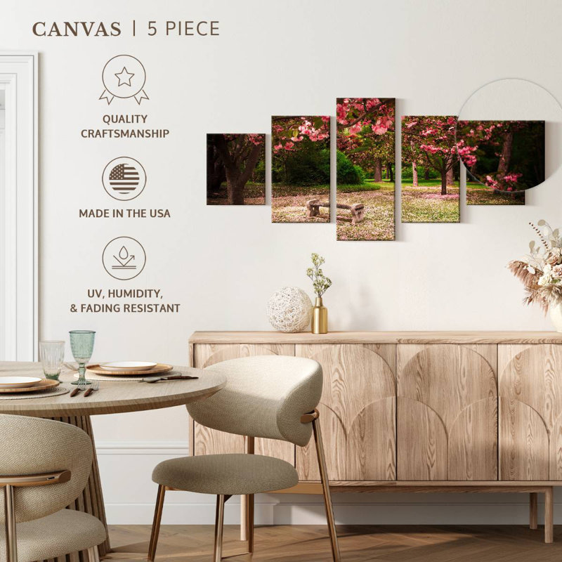 Banc Cherry Blossom, H 24 po x l 55 po
