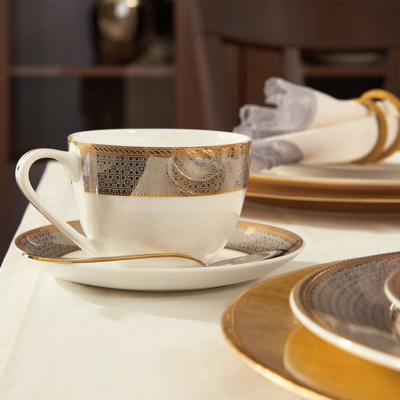 Rochelle Bone China Dinnerware Set 37 Piece - Service for 6
