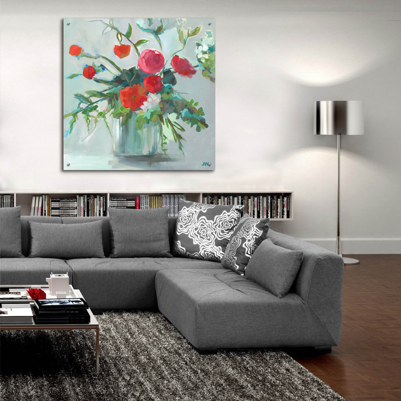 «Red Ranunculus» par Jenny Westenhofer, H 36 po x l 36 po x P 0,2 po