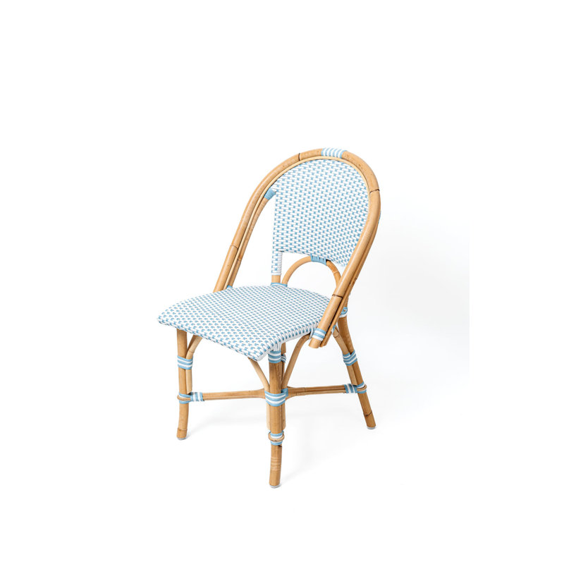 Chaise bistro Kids Morden, Blanc / bleu océan / naturel