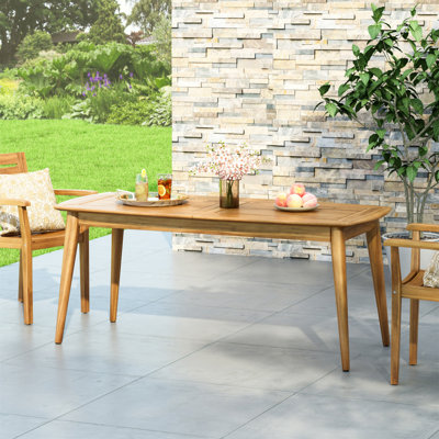 Rectangular Acacia Outdoor Dining Table , 31.5'' in. W 71'' in. D