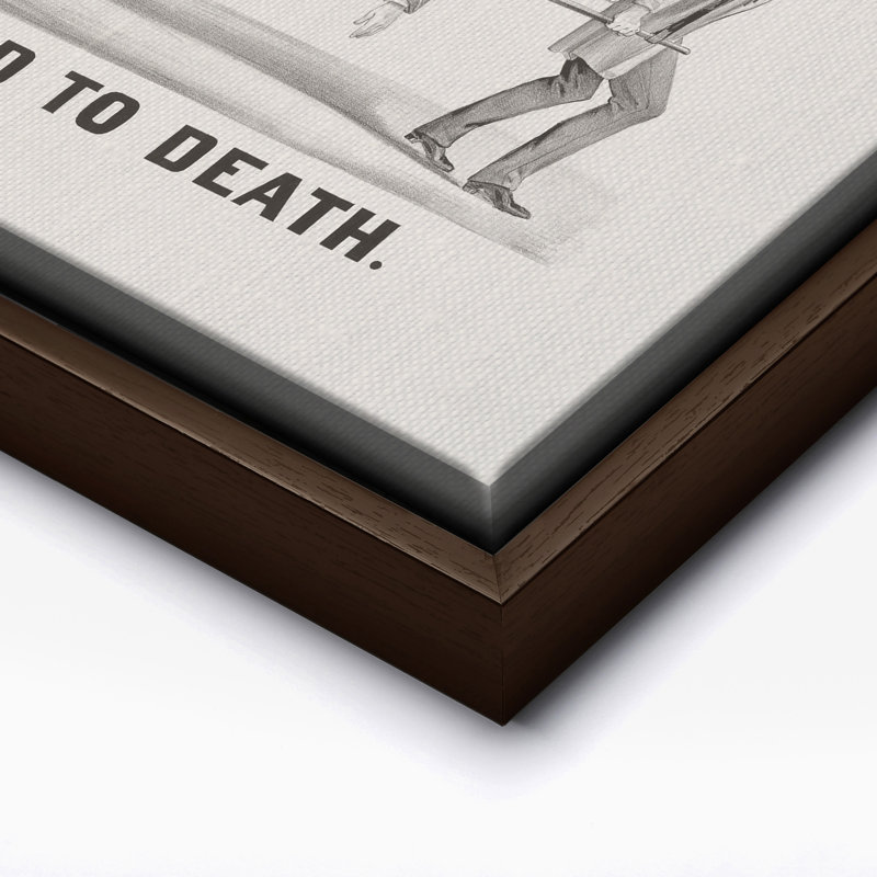 Cet homme était mort, Canevas, H 24 po x l 32 po, Brown Framed