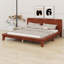Base de lit plateforme contemporaine avec support en lattes de bois pour tête de lit-1254440983-1254440982