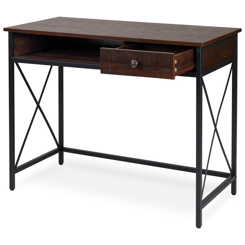 Vasiliki Desk with Metal Frame And Drawer