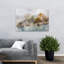 Misty Autumn Lake Ethereal Peaceful Serene Autumn Landscape Wall Art Print 1 Piece Wrapped Canvas Wall Art-481725033
