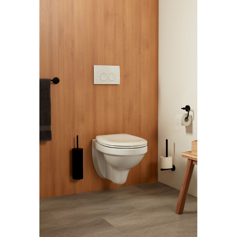 Haceka Cosmos toilet brush in matt black, Matt black